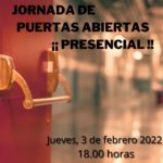 Jornada PRESENCIAL de Puertas Abiertas 2022